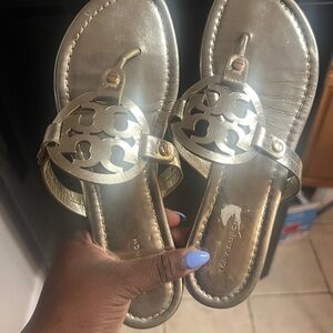 Tory Burch Metallic Gold Sandals